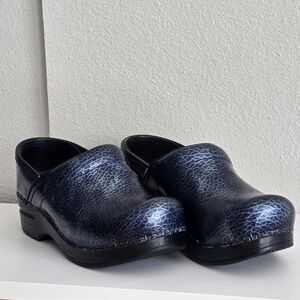 DANSKO Clogs Blue Mettalic Women's 36